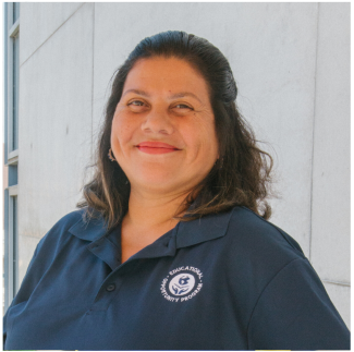 admin marta in her EOP polo